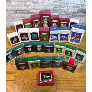 Hallmark Keepsake Ornaments Collection Set -Lot of 28 Dates 1989-2005